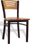 LSC-575 - Legends Metal Wood (3) Slotted Back Chair Chair