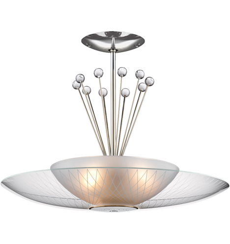 Click on Image for Large view of the LH-21 Retro Space Age Pendant Fixture -Etched Glasss