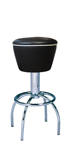 300-161 - New Retro Dining 24" or 30" Revolving Arch Leg Barstool with Upholstered Drum Seat