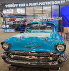 1957 Chevy DIsplay for Solor Gard at the 2024 SEMA