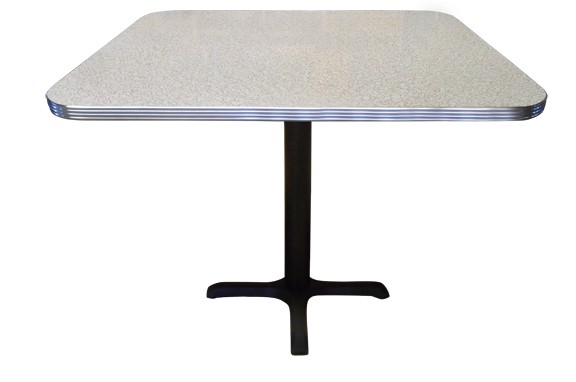 Retro Table with 1-1/4 inch Bright Grooved Aluminum Edge