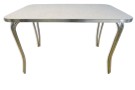 Retro Deco Table with Double Tube Pin Legs