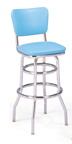 215-921 - New Retro Dining 30" Revolving Double Ring Barstool with Back