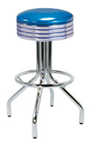 250-782 - New Retro Dining 24" or 30" Revolving Spider Leg Barstool with Grooved Ring Seat