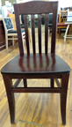 In Stock and Ready To Ship Dark Walnut Staned Dining Chair