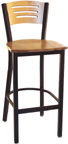Click Here for Information on the LSC-1575 Legends Three slotted Wood Back Stool