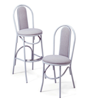 X-54BS/X-54 - Parlor Upholstered Hairpin Stool & Chair