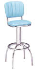 300-939CB - New Retro Dining 24" or 30" Revolving Arch Leg Barstool with Tuffed Back