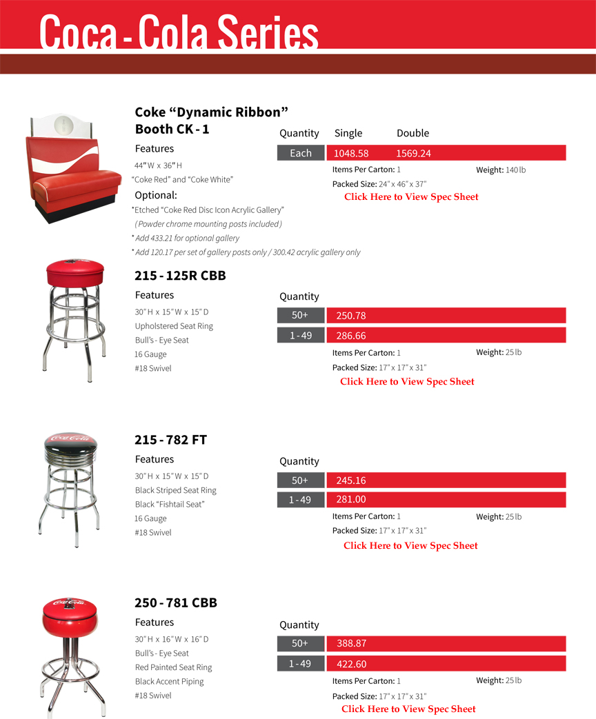 Coca Cola Furniture Page 1